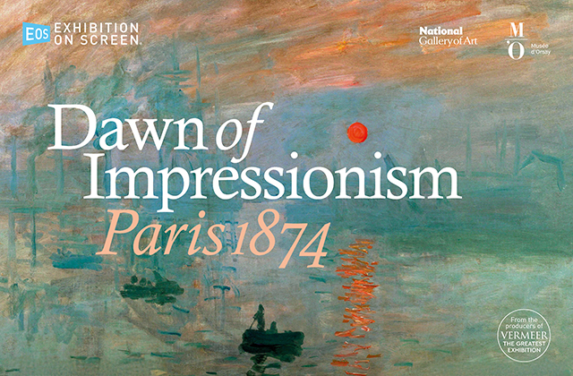 Poster for the film, featuring the title set against a beautiful impressionist watercolour of a city harbour at sunset with a single silhouetted rowboat in the foreground.